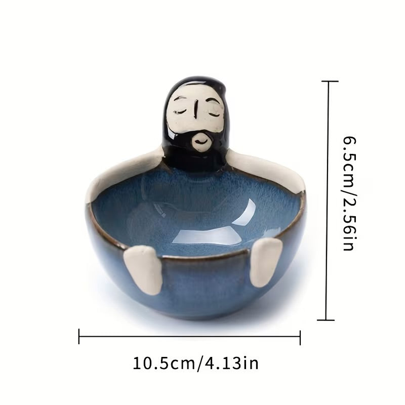 Quirky Bearded Man Ceramic Bowl