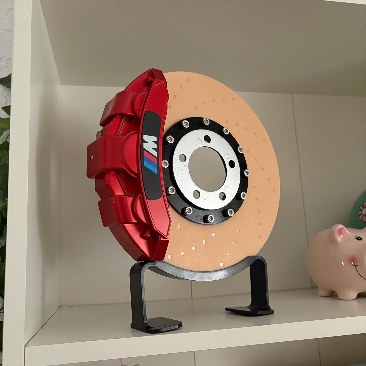 Rechargeable LED Brake Disc Desk Lamp – Cordless Red Glow Racing Caliper Light