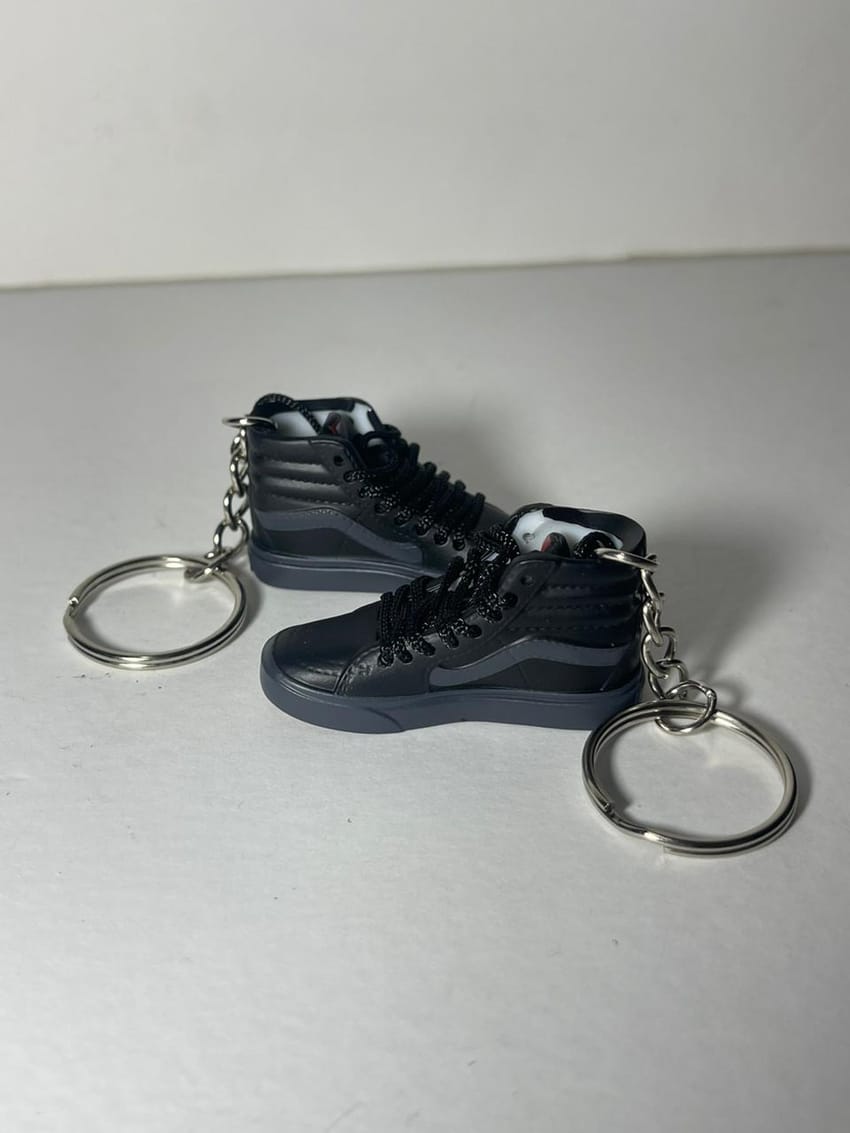 All Black high top mini keychain