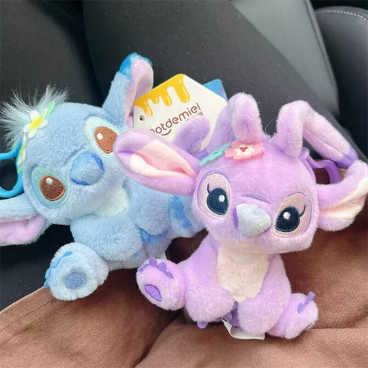 Stitch and angel Plush keychains