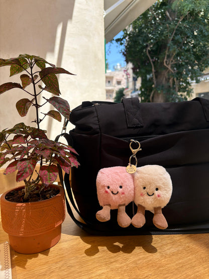 Marshmallow plush keychain - 10 cm