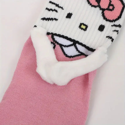 Holding hands Hello kitty socks