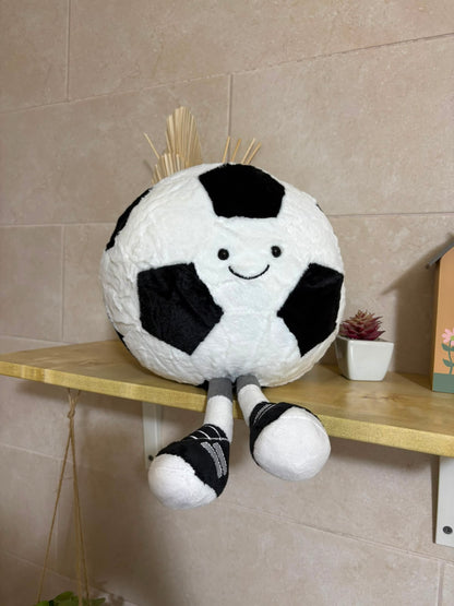 Kawaii Sports Ball Plushies – Basketball & Football - 30 cm