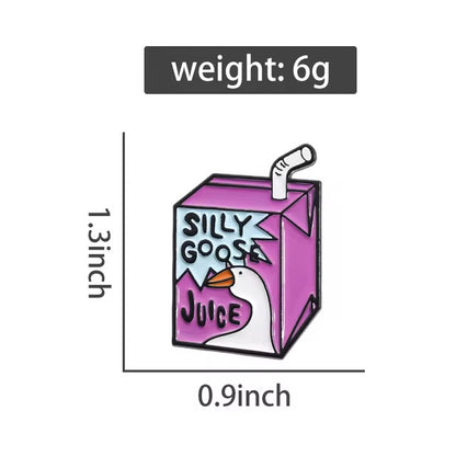 Silly goose juice Enamel Pin