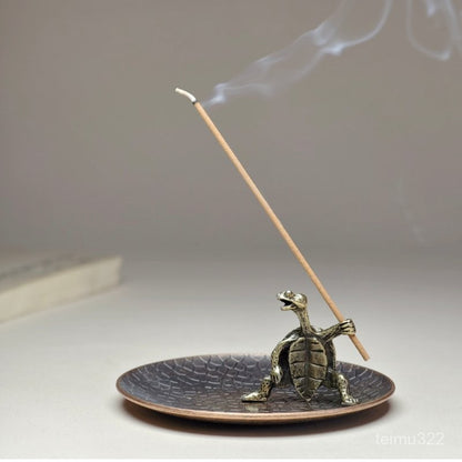 Ninja Turtle Brass Incense Holder / Bakhur Holder  & Ash Catcher Tray