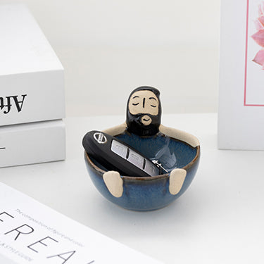 Quirky Bearded Man Ceramic Bowl