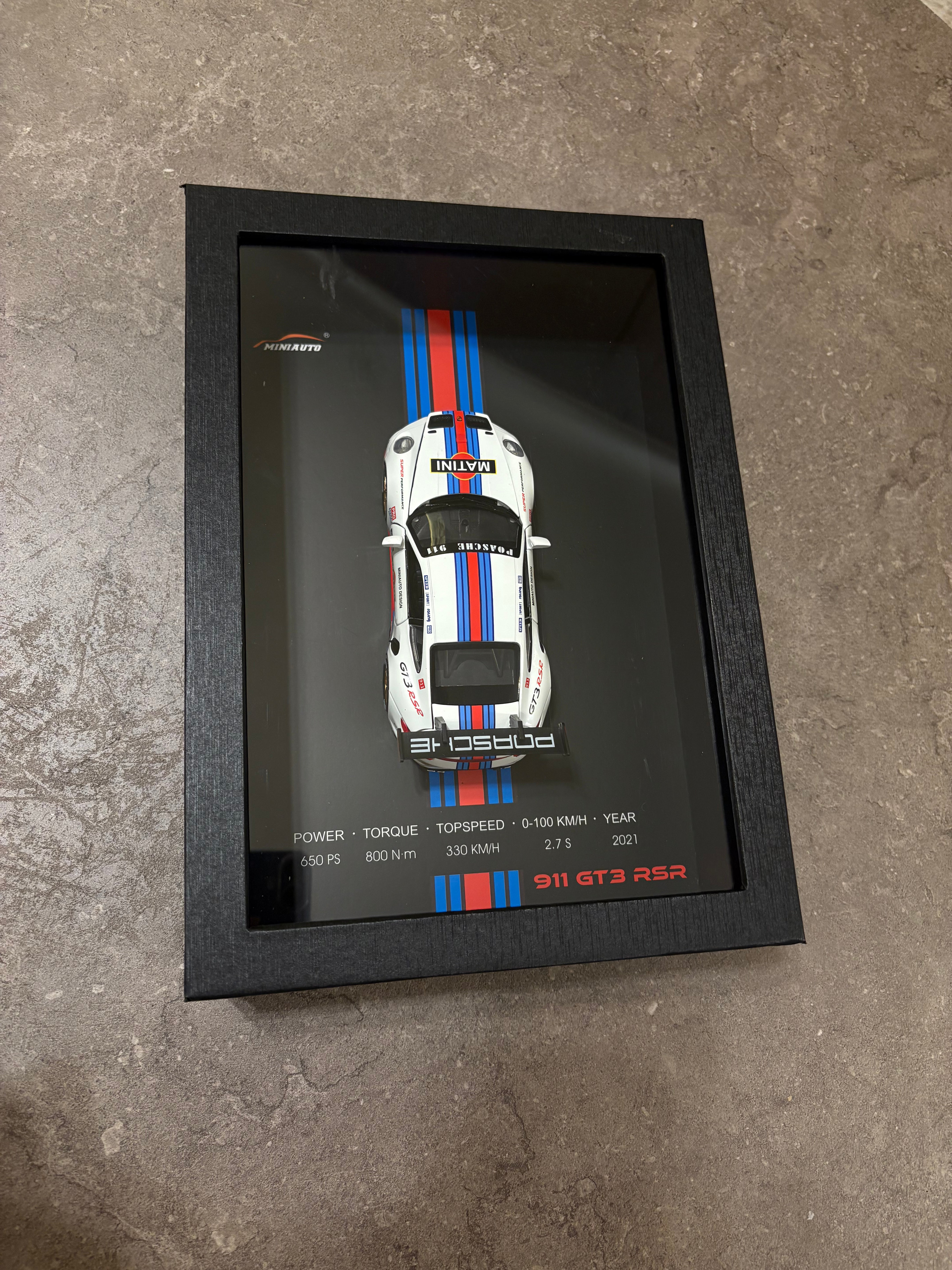 3D Car Frame Wall Art - Porsche 911 GT3 RSR with Specs – 32cm x 23cm - Photo 10 | Pinky Promise