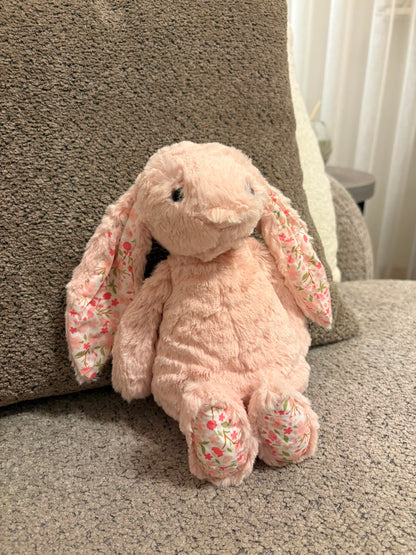 Floral Bunny plush - Pink - 30 cm
