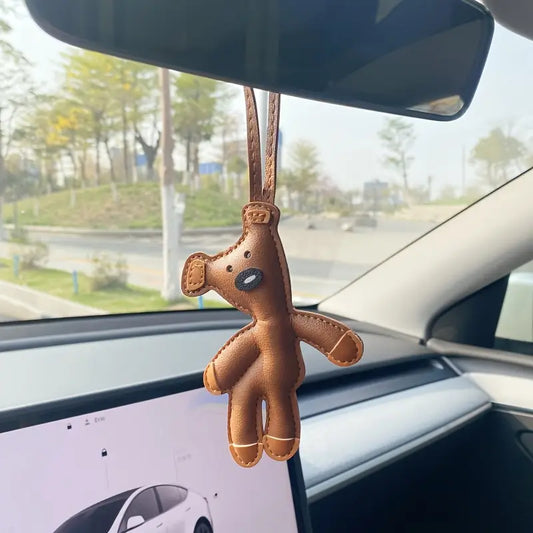 Mr bean Teddy Bear Car Mirror Pendant
