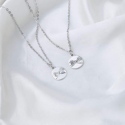 Pinky promise matching necklaces set