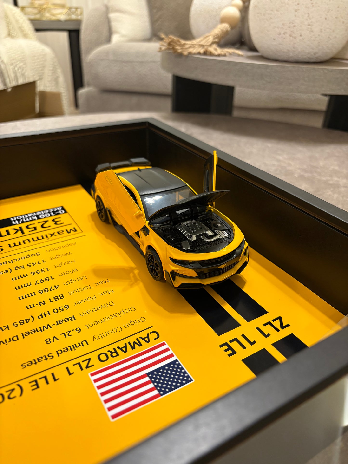 Chevrolet Camaro ZL1 1LE – 3D Diecast Wall Art Display - 32cm x 23cm