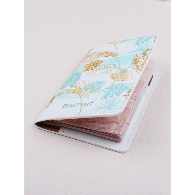Blue and gold passport cover