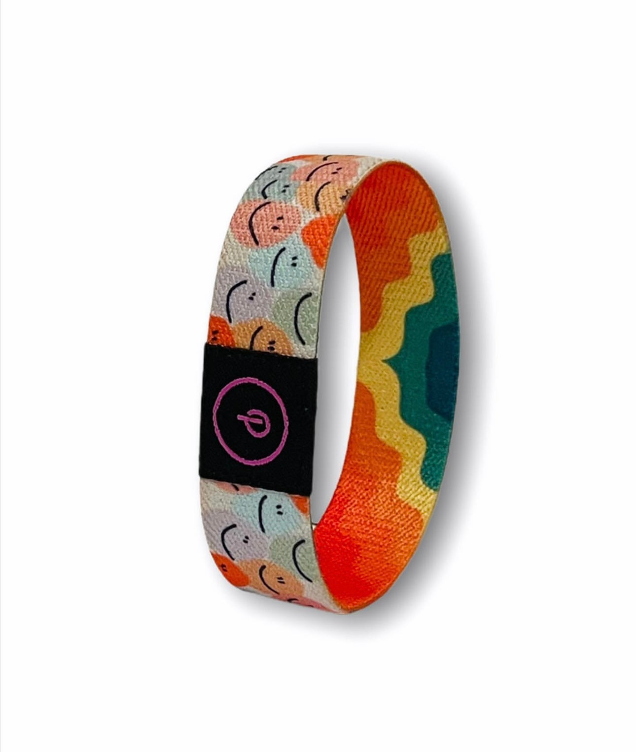 Rainbow smilies wrist band