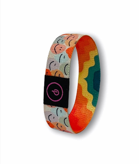 Rainbow smilies wrist band
