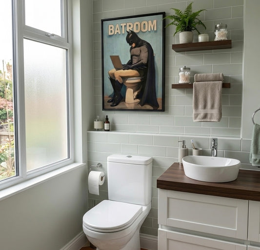 Batroom Frame - batman frame - 45cm x 30cm