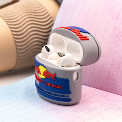 Redbull-shaped bottle airpods case