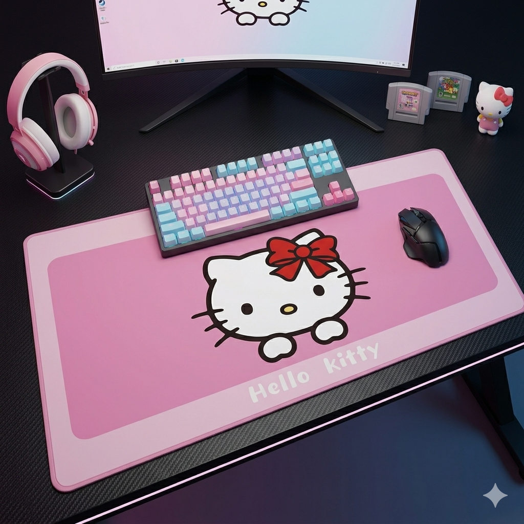 Hello kitty desk mat ( 90cm * 40cm )