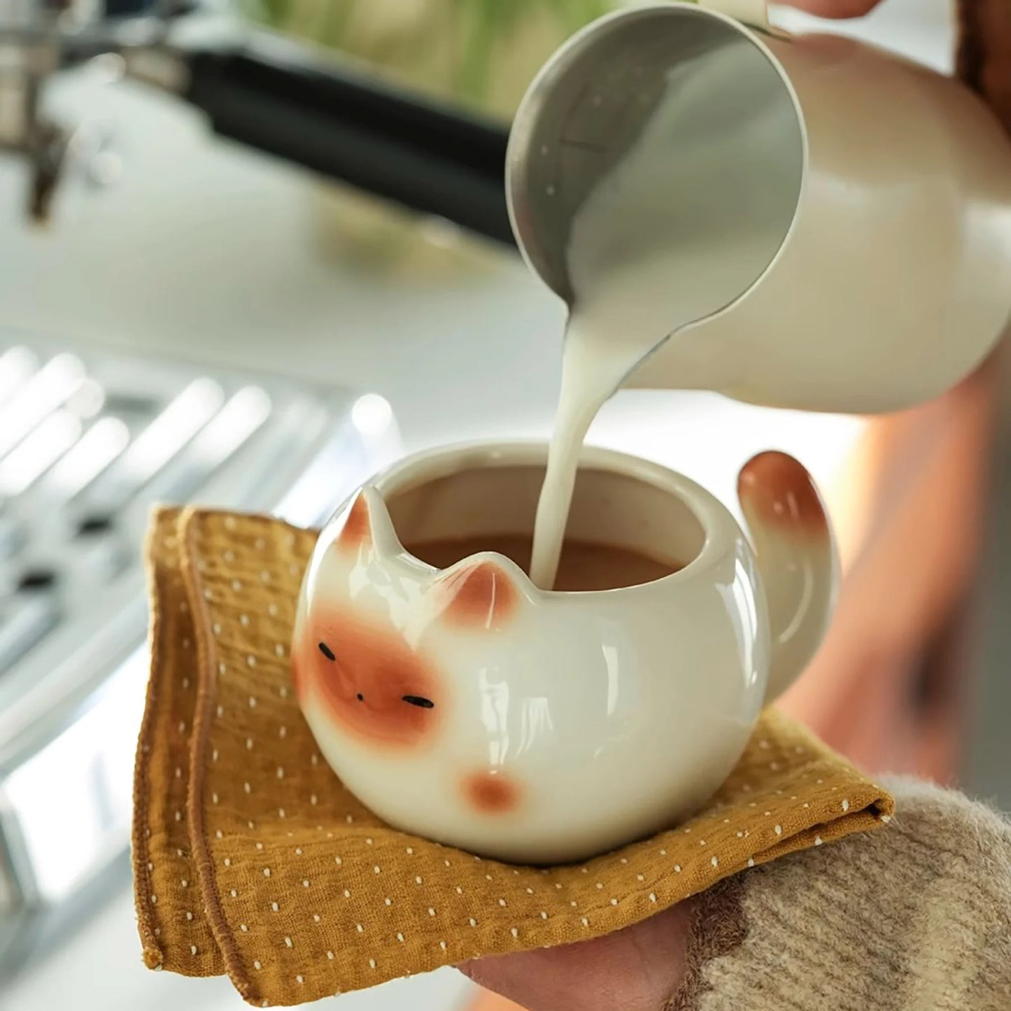 Kawaii Chubby Cat Ceramic Mugs