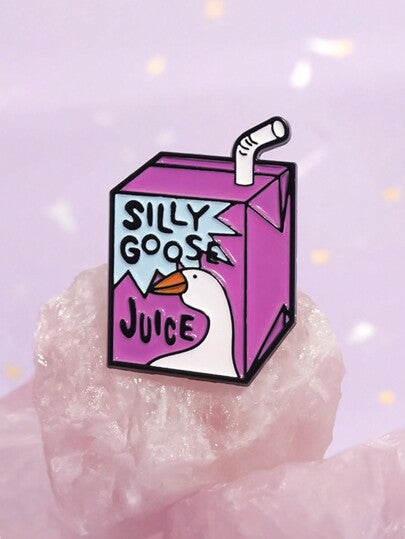 Silly goose juice Enamel Pin