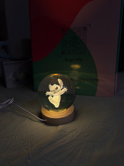 Stitch glowing up crystal ball