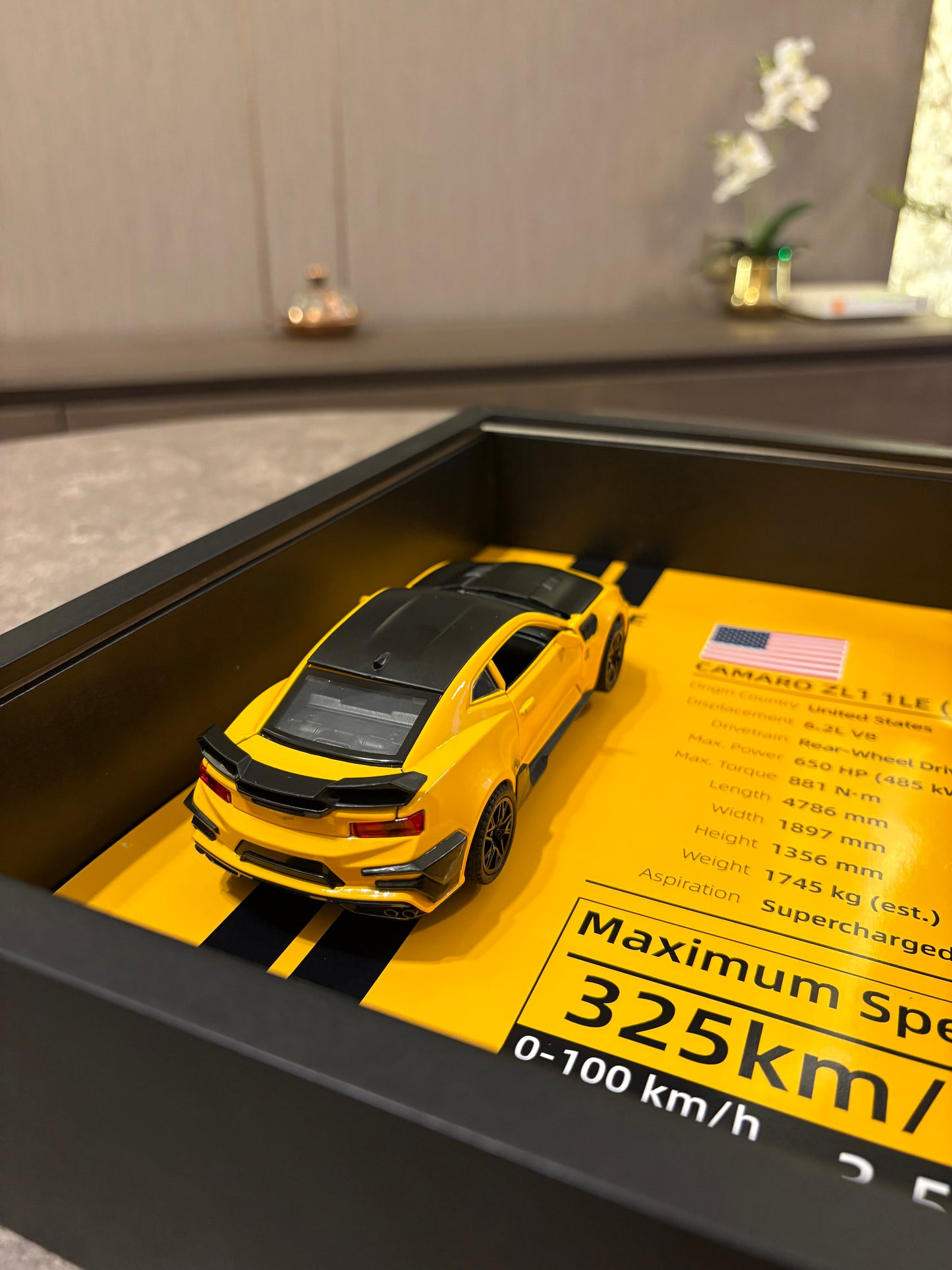 Chevrolet Camaro ZL1 1LE – 3D Diecast Wall Art Display - 32cm x 23cm