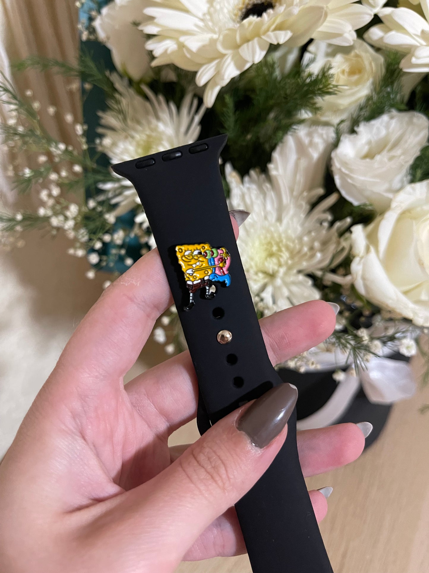 Spongebob watch band charm