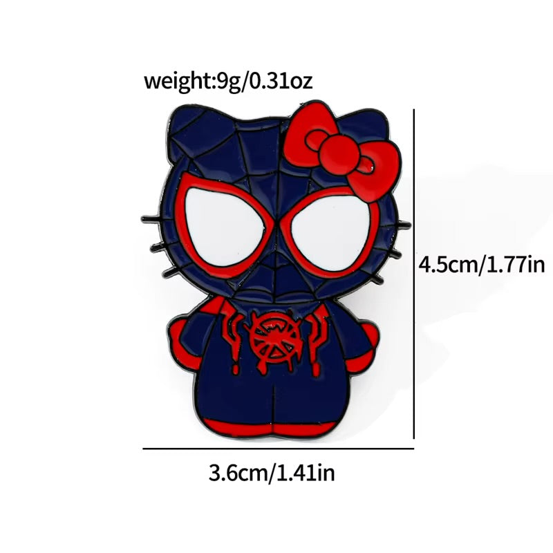 Hello kitty x spiderman Enamel Pin