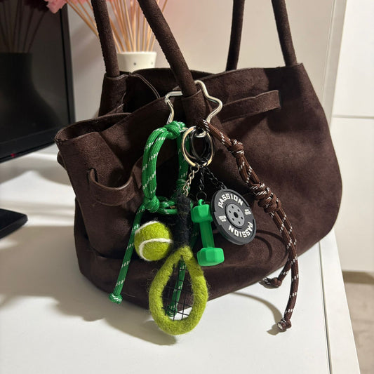 Tennis and Gym Theme Keychain Set