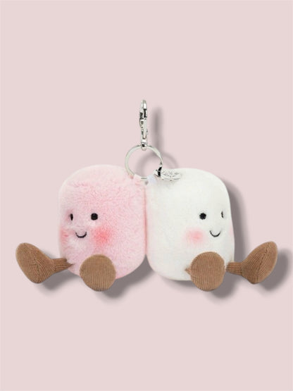 Marshmallow plush keychain - 10 cm