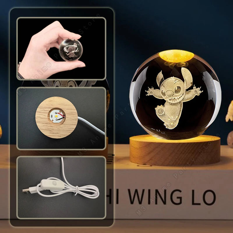 Stitch glowing up crystal ball