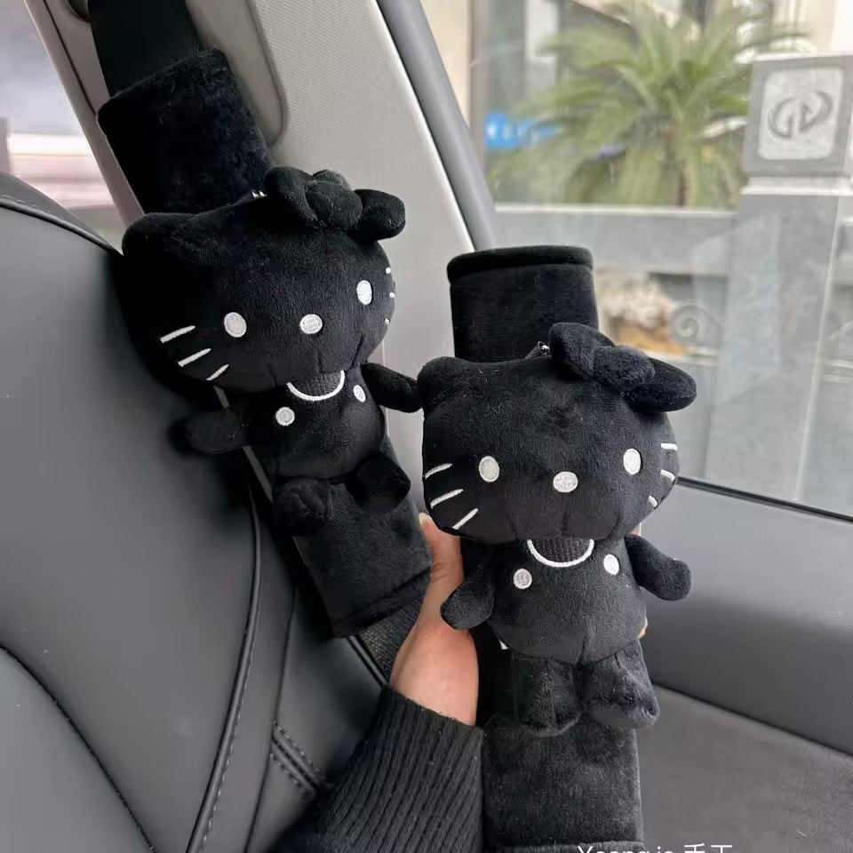 Black hello kitty seat belt pad