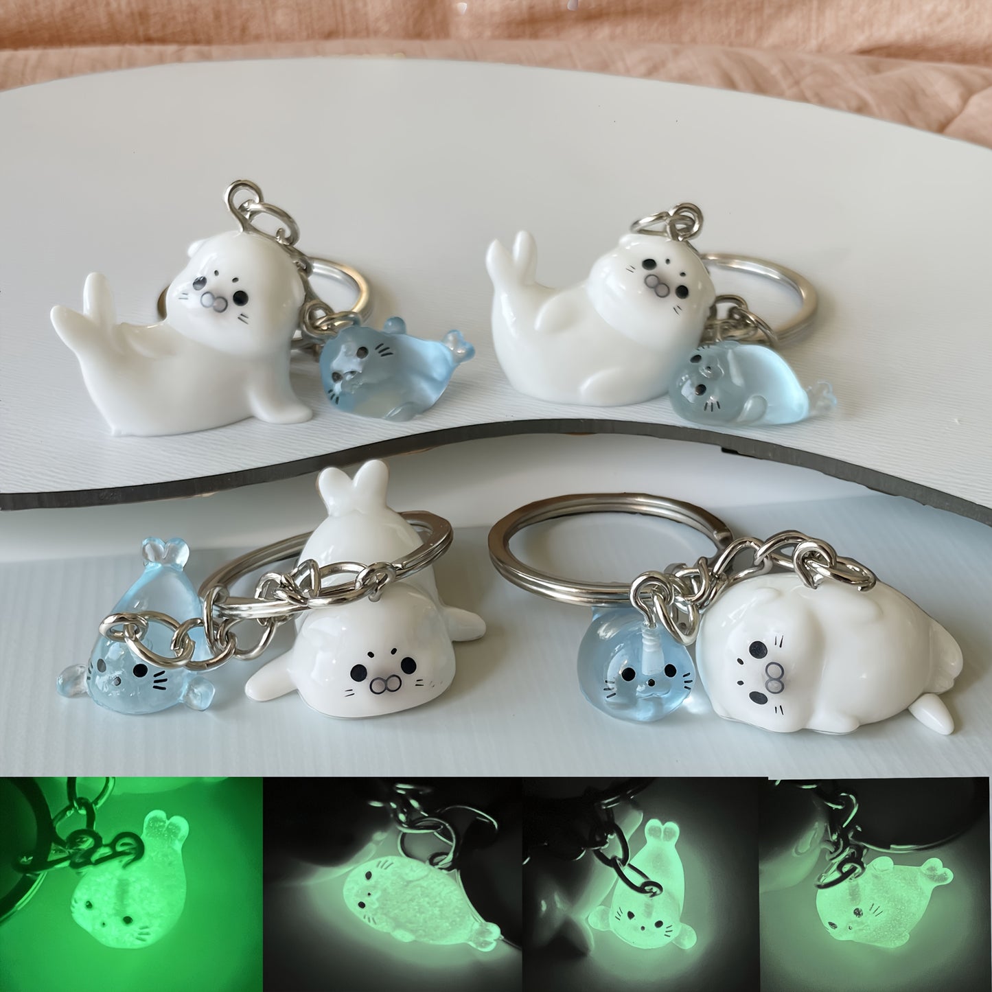 Cute sea lion keychain