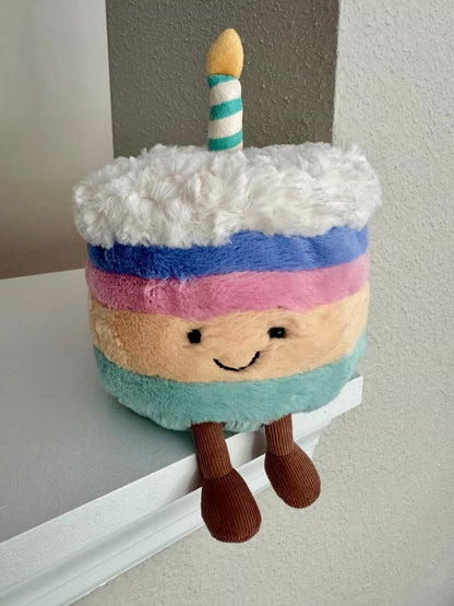 birthday cake plush toy - 25 cm