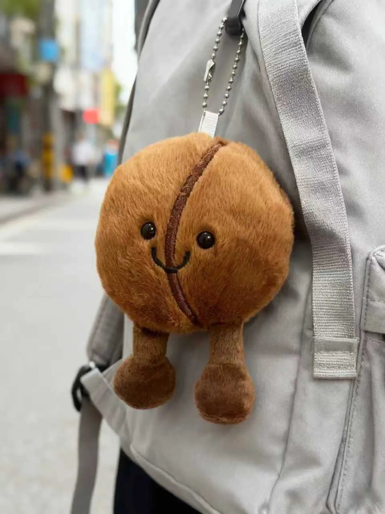 Coffee bean plush keychain - 14 cm