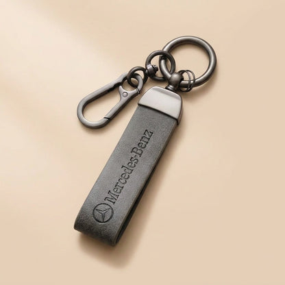 Classic Tan Leather Car Mercedes Premium Black Key Holder & Fob Protector