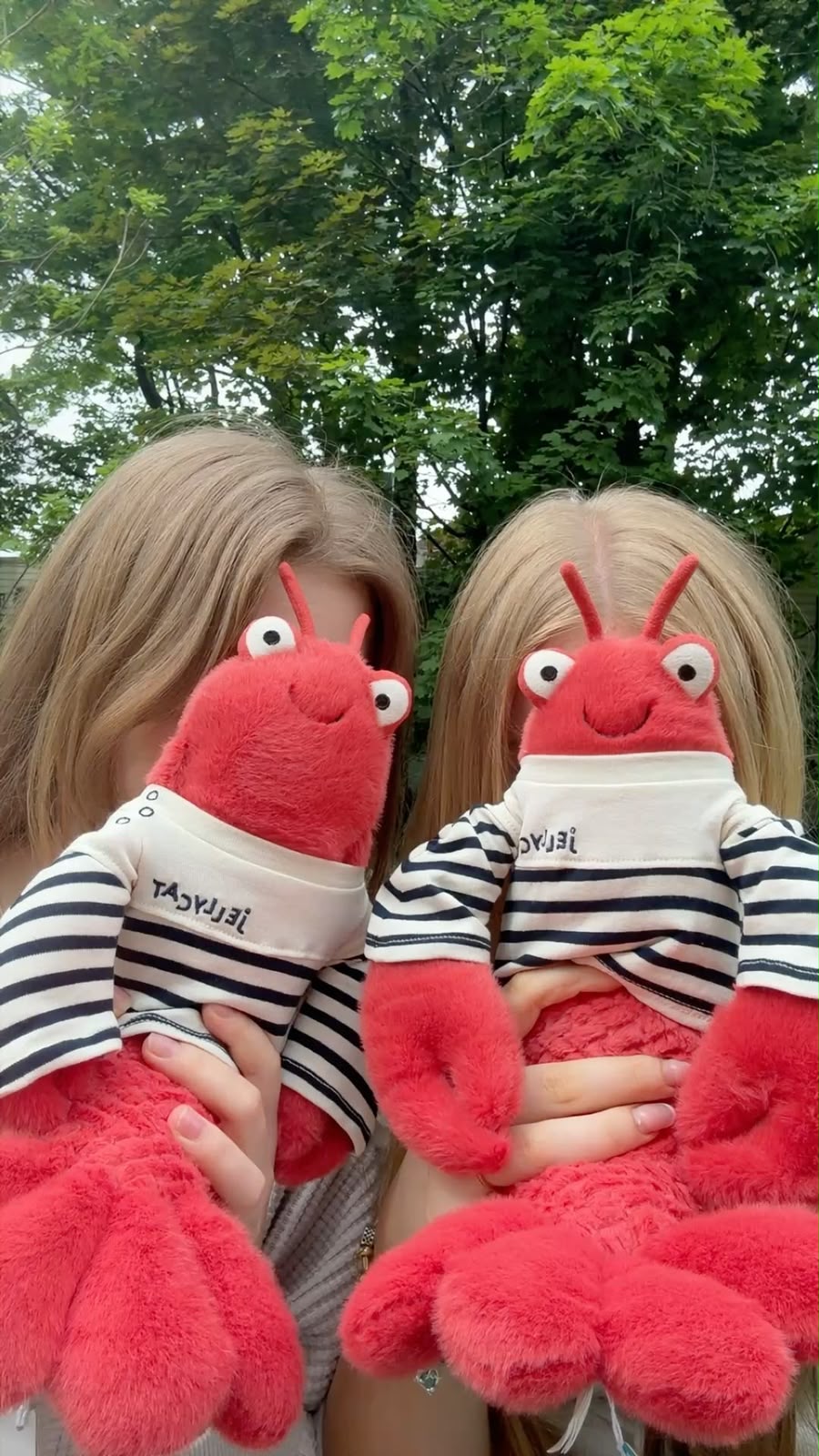 Cute Red Lobster Plush Toy – Soft Lobster Plushie in Striped Sailor Shirt - 30 cm