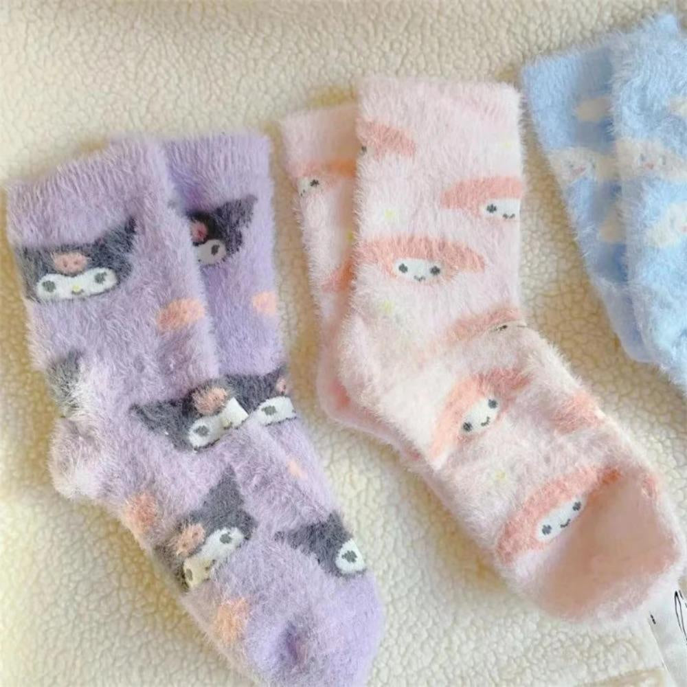 Hello kitty fuzzy socks