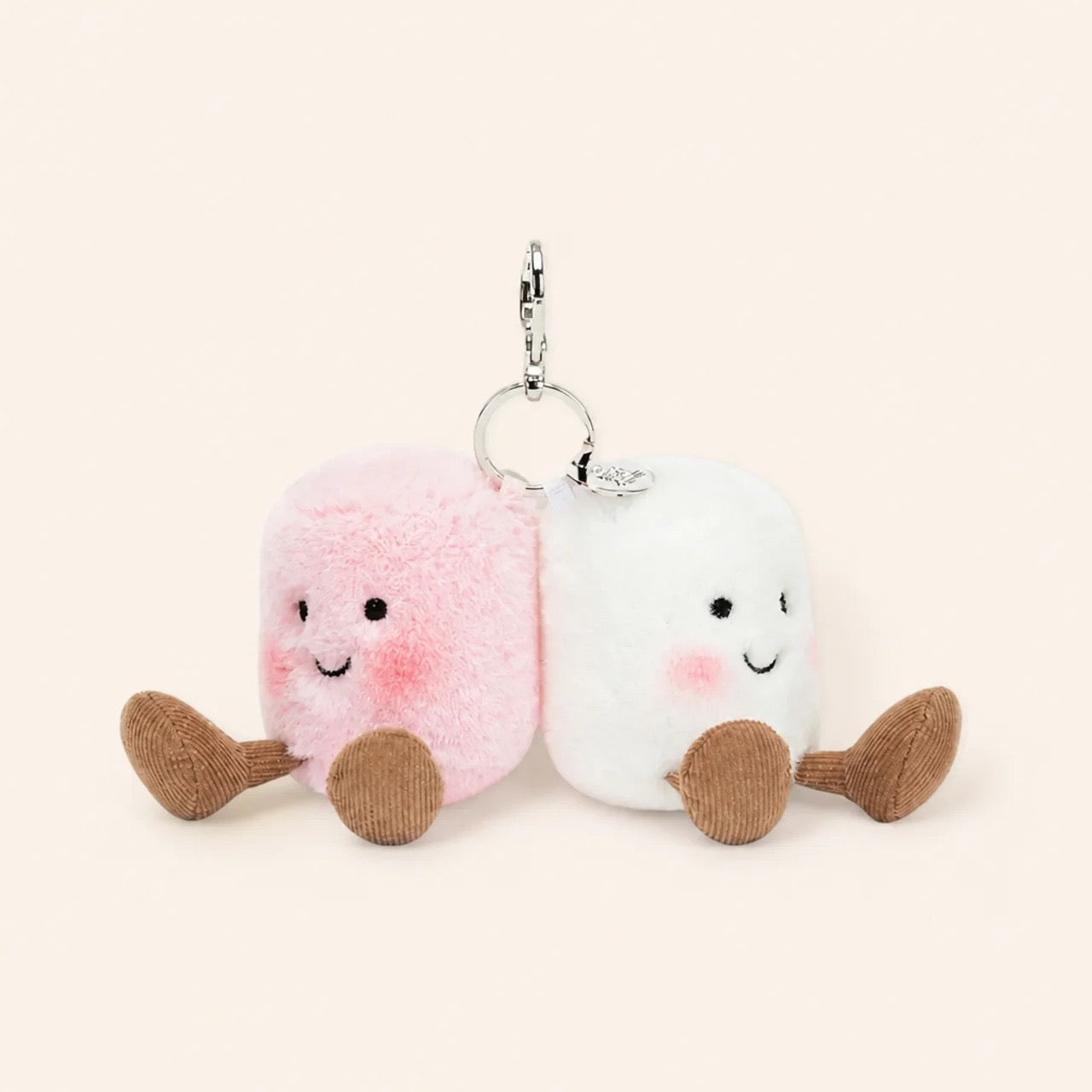 Marshmallow plush keychain - 10 cm