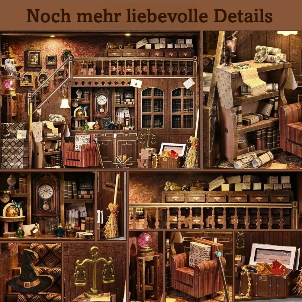 DIY Harry Potter Secret Attic Miniature Kit – 3D Light-Up Wall Frame Nook Craft