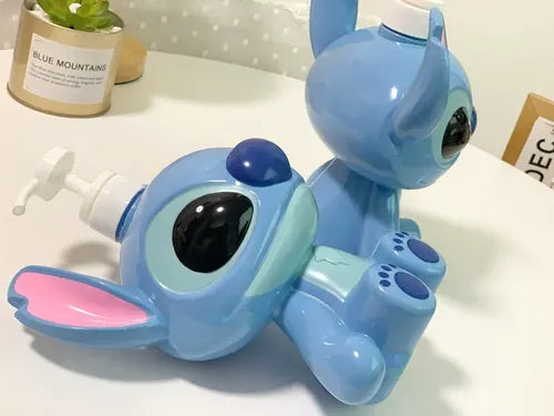 Cute Stitch Soap Dispenser – 750ml Plastic Pump Bottle for Bathroom & Kitchen