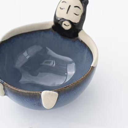 Quirky Bearded Man Ceramic Bowl