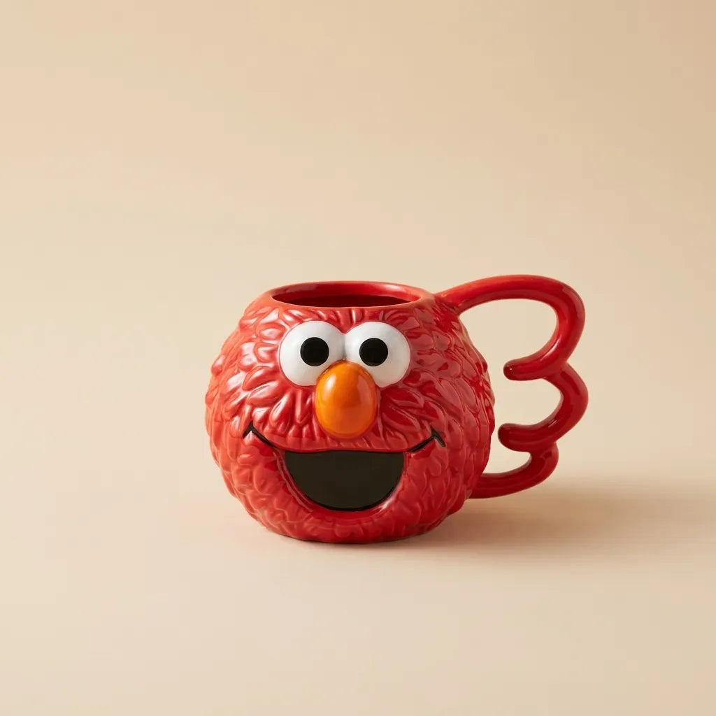 Elmo Sculpted Ceramic Mug – Red Monster Novelty Coffee Cup