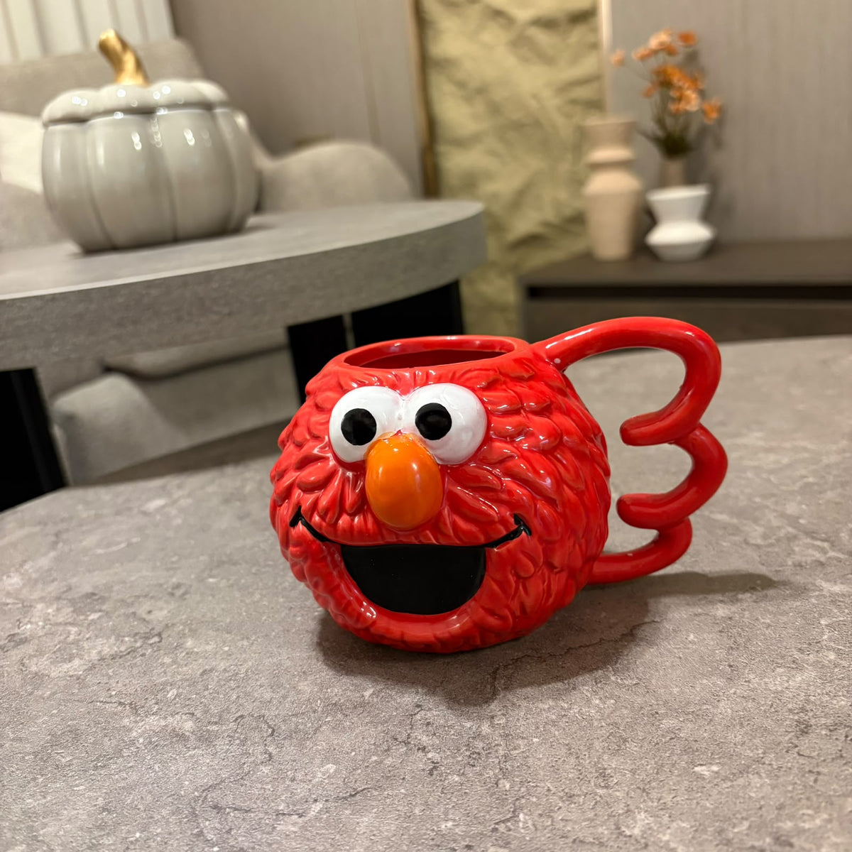 Elmo Sculpted Ceramic Mug – Red Monster Novelty Coffee Cup
