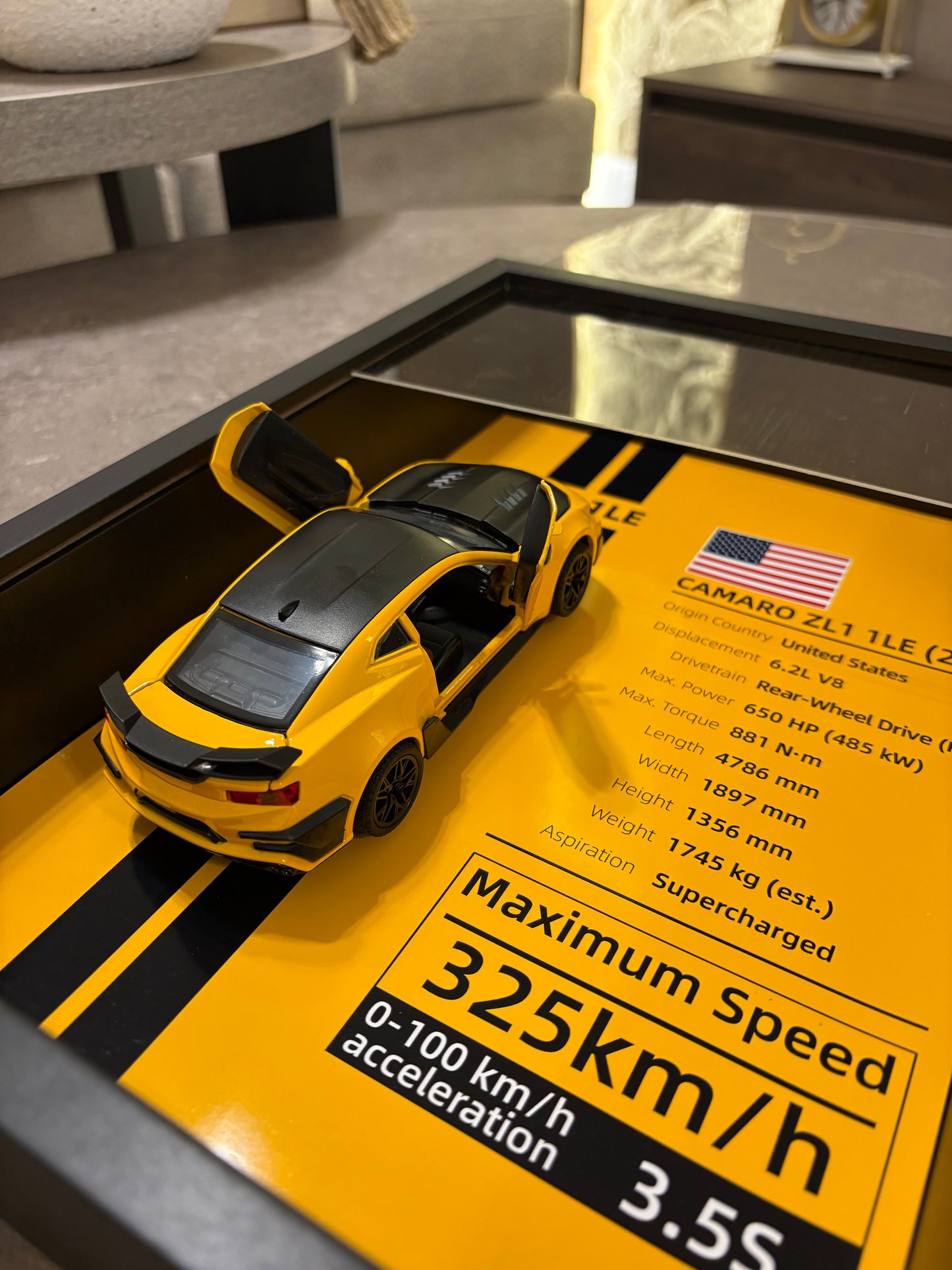 Chevrolet Camaro ZL1 1LE – 3D Diecast Wall Art Display - 32cm x 23cm