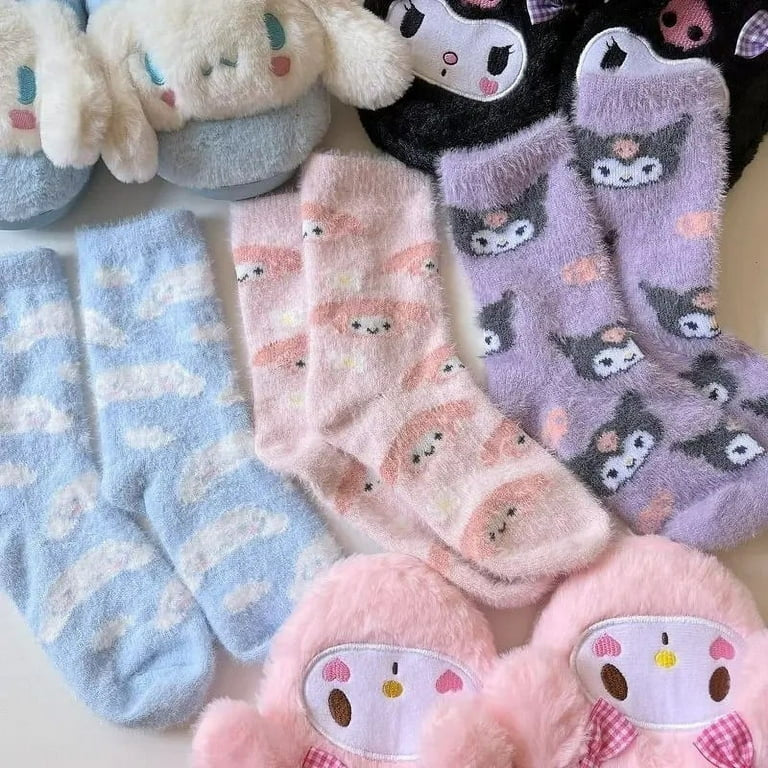 Hello kitty fuzzy socks