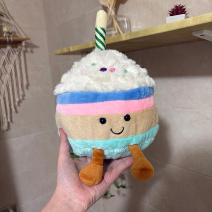 birthday cake plush toy - 25 cm