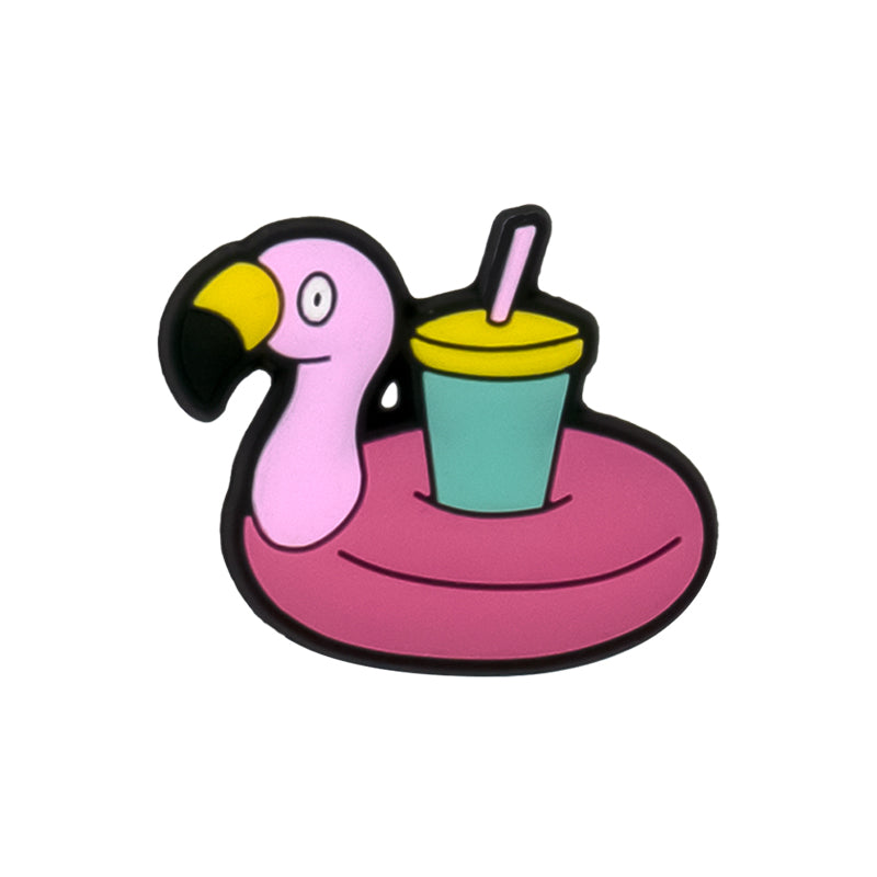 Flamingo cup holder charm