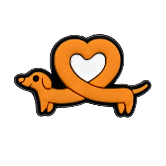 Dog heart body charm