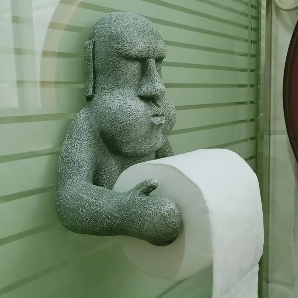 Stone toilet paper holder