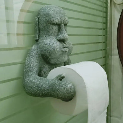 Stone toilet paper holder